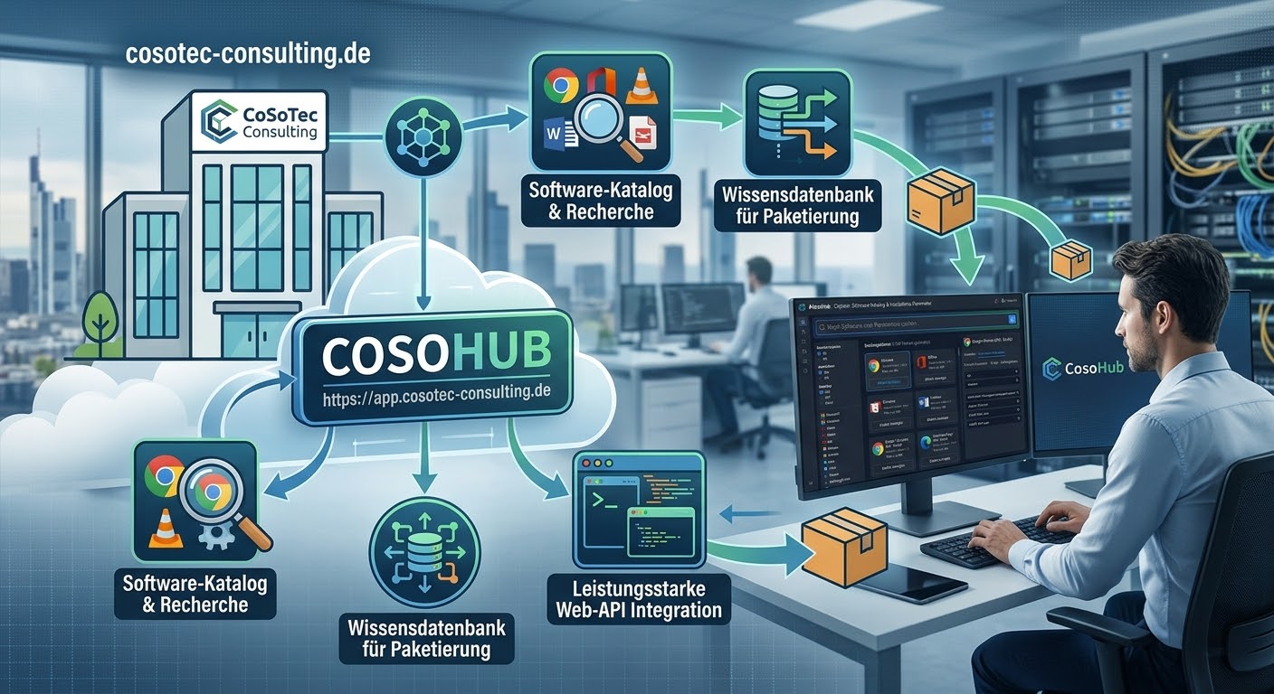 CosoHub Software-Katalog und Web-API für Paketierer von Cosotec Consulting unter app.cosotec-consulting.de